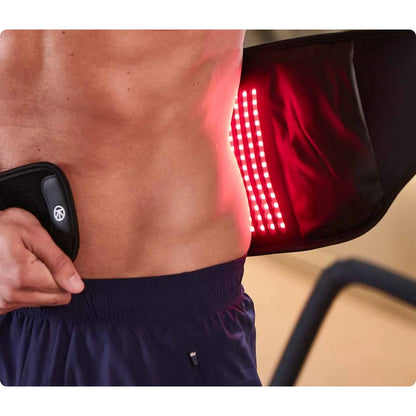 RecoveryTherm Back LED — heat + near-infrared LED therapy wrap by Therabody — rear product view
