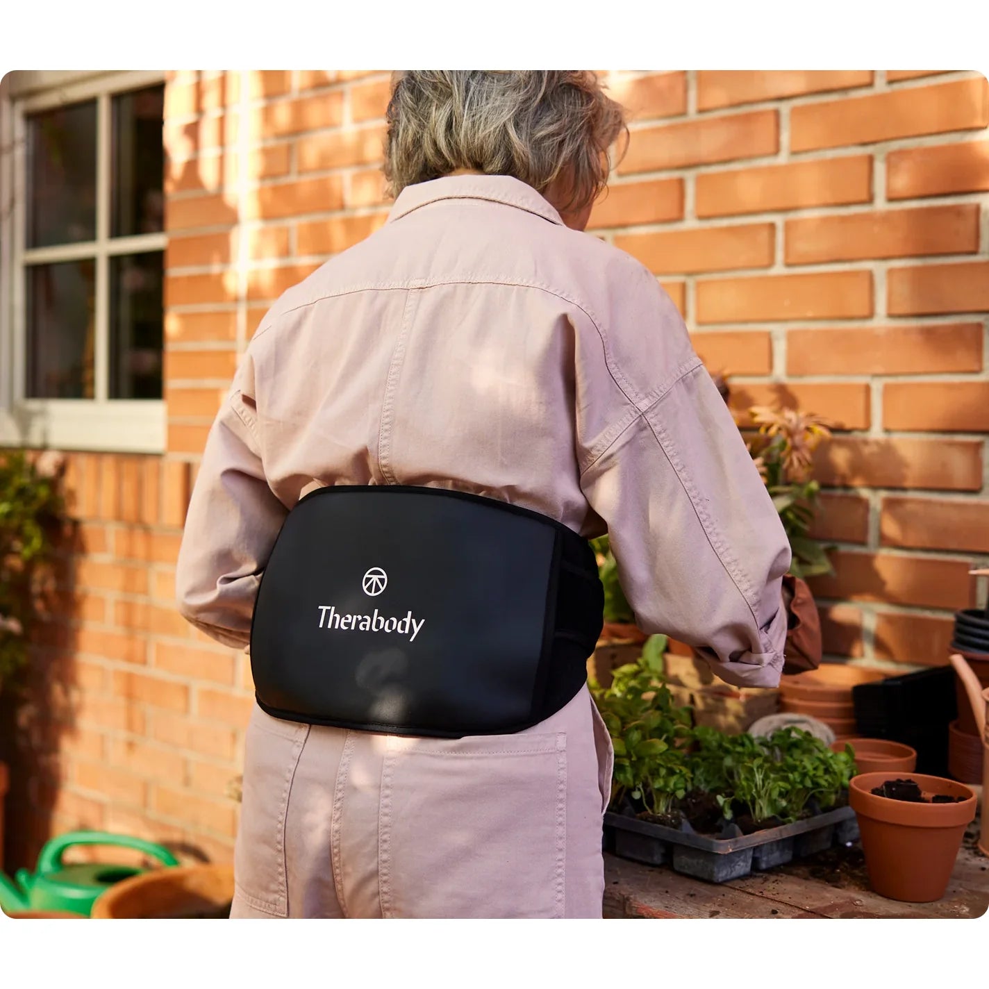 RecoveryTherm Back LED — heat + near-infrared LED therapy wrap by Therabody — rear product view