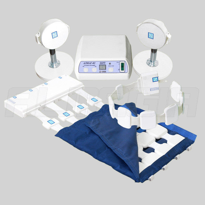 ALMAG-02 Version 2 professional PEMF system — main unit with all three emitter types