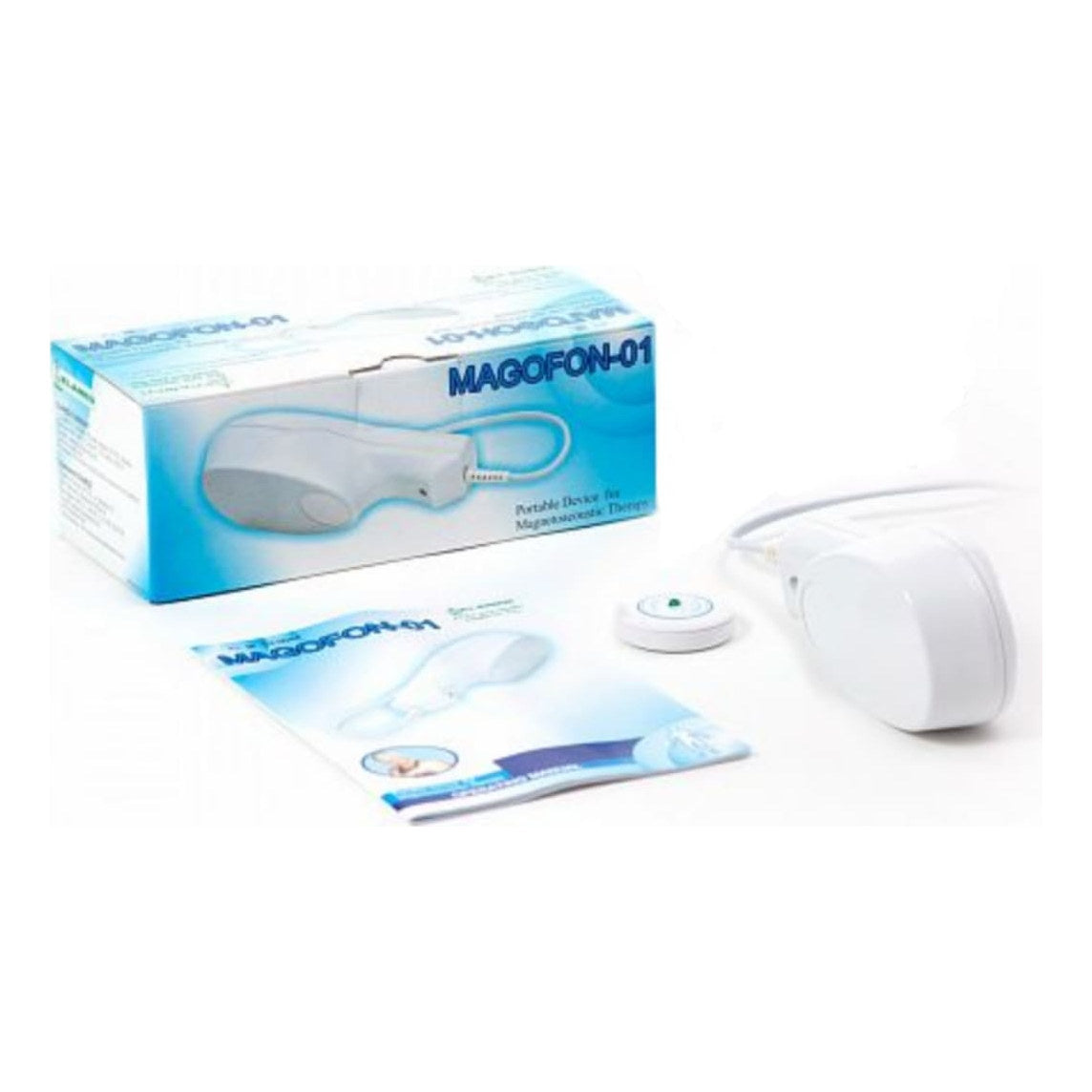 MAGOFON-01 kit with the handheld unit, magnetic field indicator, operating manual and box
