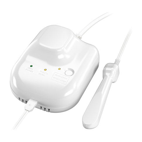 Front of the MAVIT power supply unit with POWER, WORK and START-STOP indicators and the probe