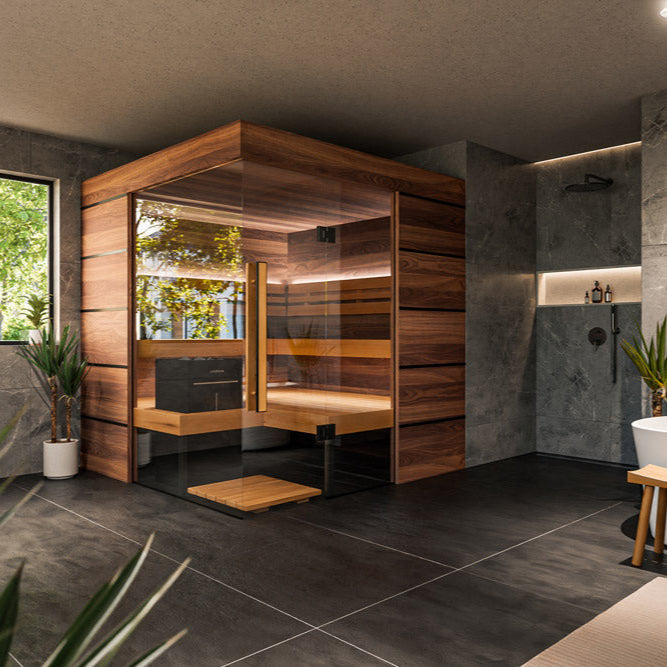 ThermaSol Astra indoor sauna cabin, in a finished room