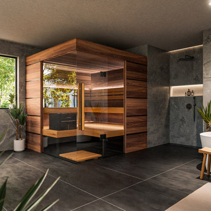 ThermaSol Astra indoor sauna cabin, in a finished room