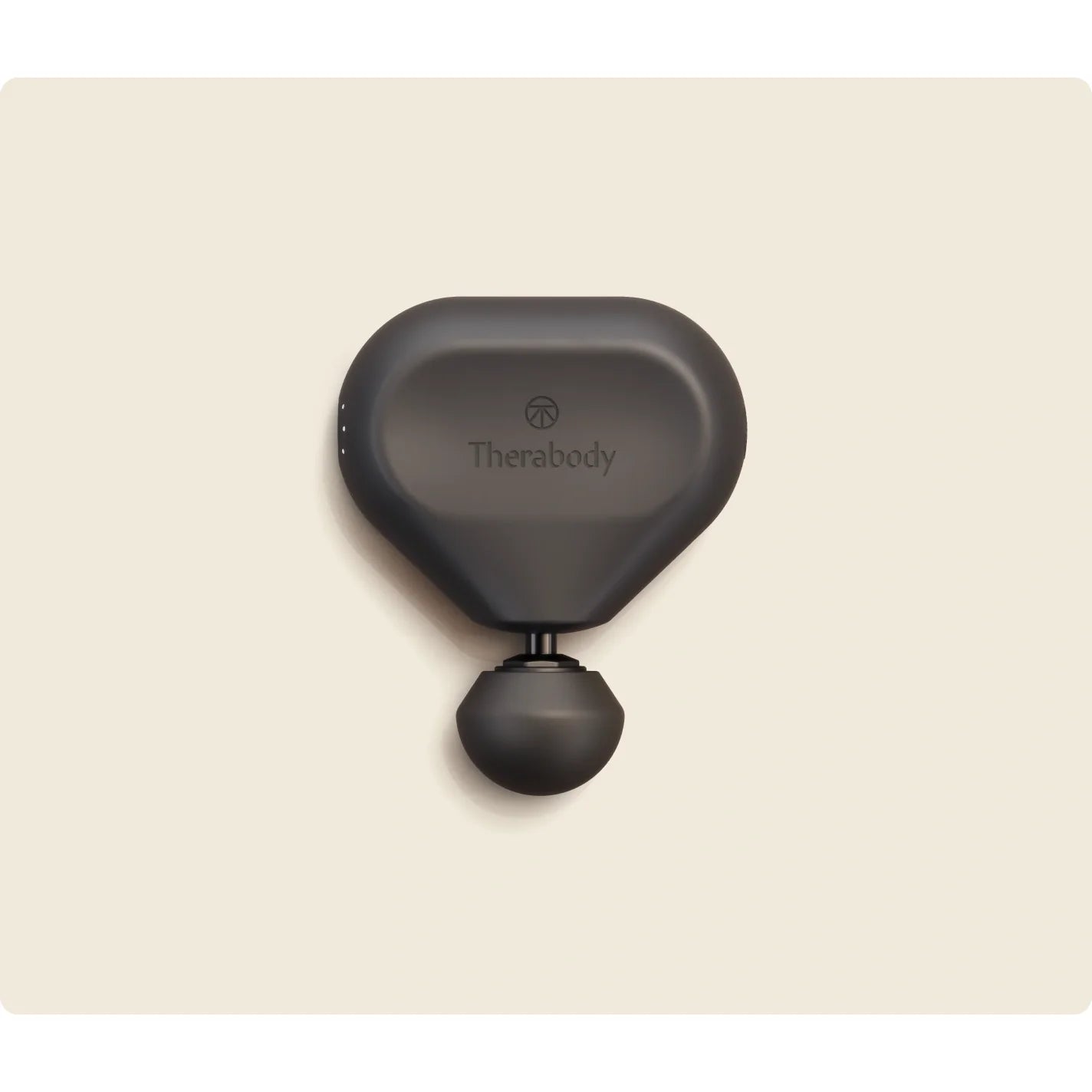 Theragun Mini 3.0 Black — ultra-compact percussive therapy device by Therabody — front view on white background