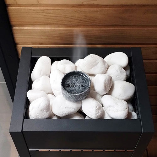 SaunaLife Coaster and Aroma Tray in Carved Soapstone, view 6