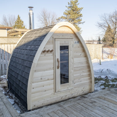 Dundalk LeisureCraft CT MiniPOD Sauna | 4-Person Outdoor Pod Sauna