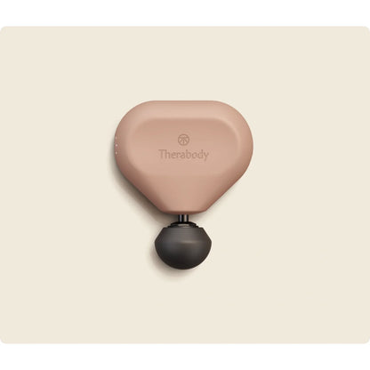 Theragun Mini 3.0 Desert Rose — ultra-compact percussive therapy device by Therabody — front view on white background
