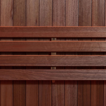 Bench slats and Thermo Grandis wall cladding inside the CT Element Studio