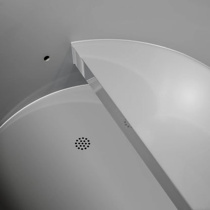 Interior view of the Dynamic Cold Therapy Pacific Cedar Barrel Cold Plunge Tub (Plastic Interior) (DCT-B-042-PLPC-34) – cold plunge tub