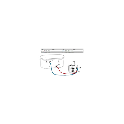 Hose connections of the Dynamic Cold Therapy Oval Inflatable Cold Plunge Tub (DCT-IO-052) – cold plunge tub