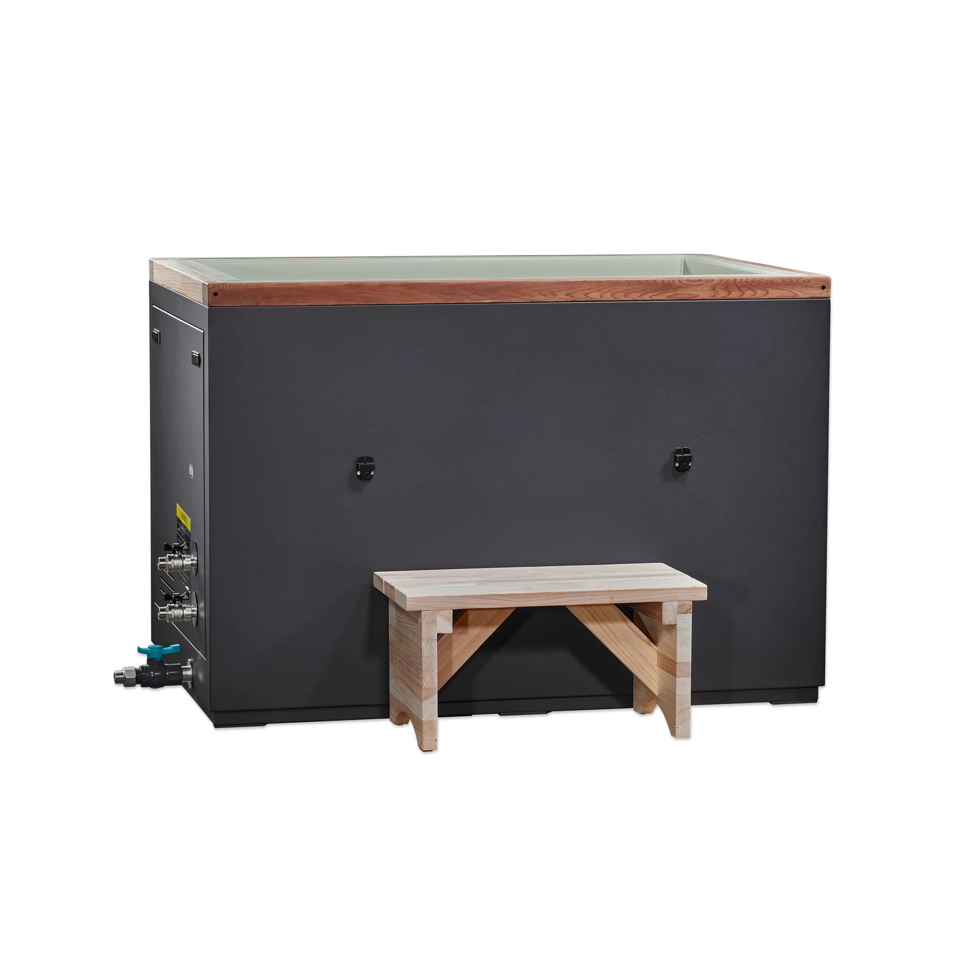 Front view of the Dynamic Cold Therapy Cuboid Plastic Cold Plunge Tub (Standard) (DCT-S-050-PL-34) – cold plunge tub