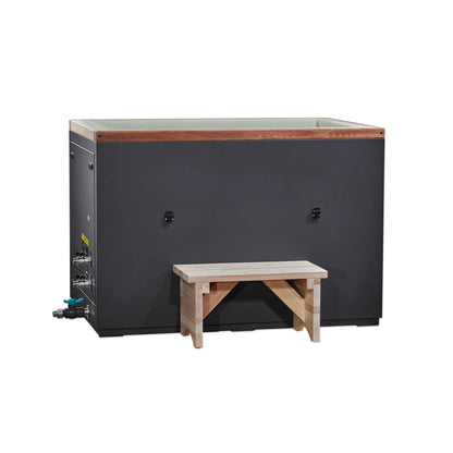 Front view of the Dynamic Cold Therapy Cuboid Plastic Cold Plunge Tub (Standard) (DCT-S-050-PL-34) – cold plunge tub
