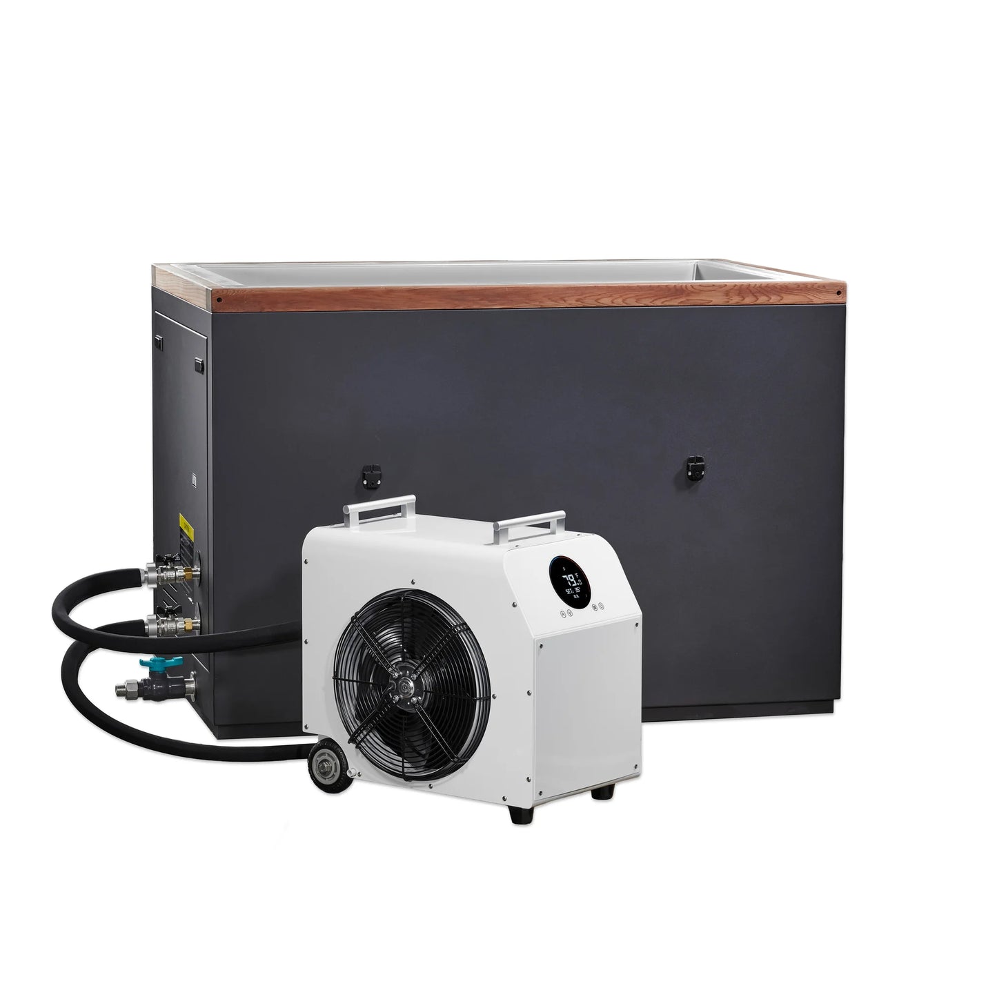 Front view of the Dynamic Cold Therapy Cuboid Plastic Cold Plunge Tub (Standard) (DCT-S-050-PL-34) – cold plunge tub