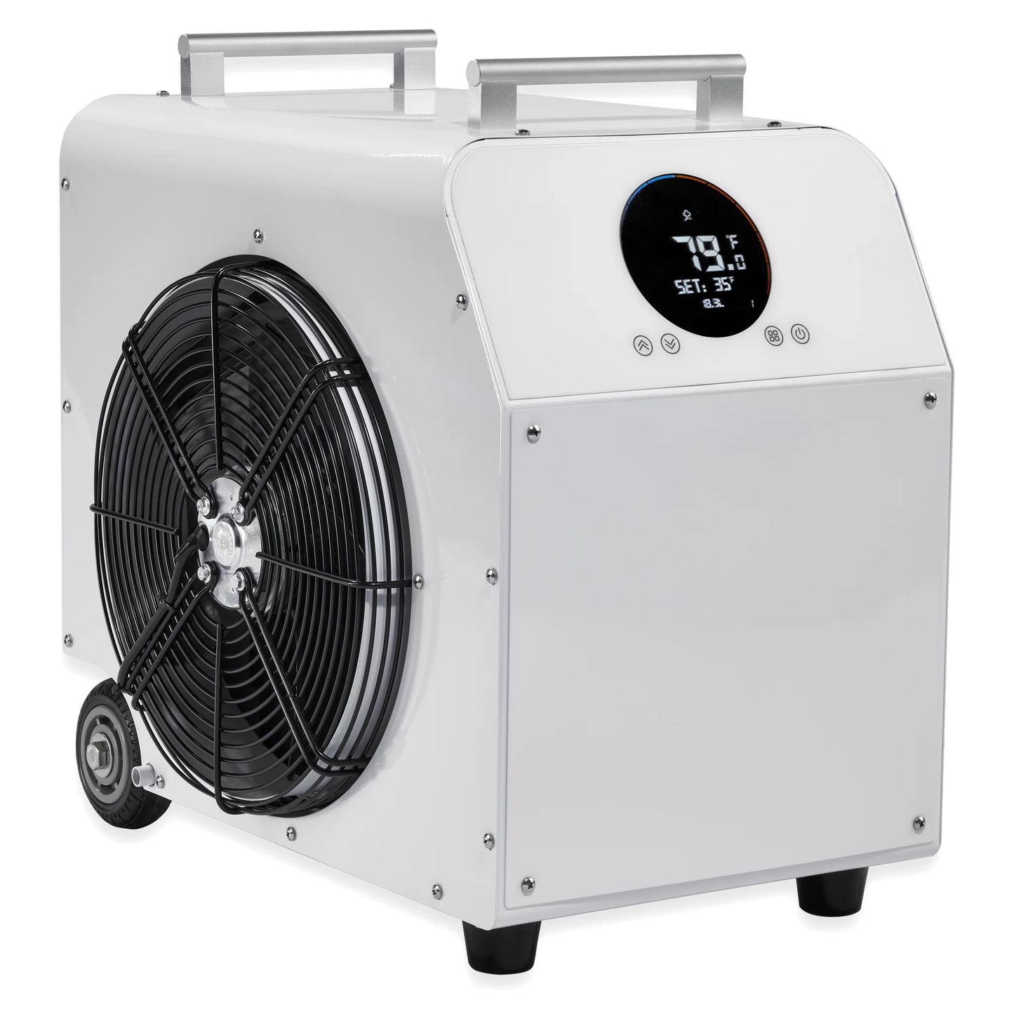 Front-left angle view of the Dynamic Cold Therapy 0.8 HP Chiller & Heater with WIFI APP (Premier Edition) (DCT-SV-08DO3) – cold therapy chiller