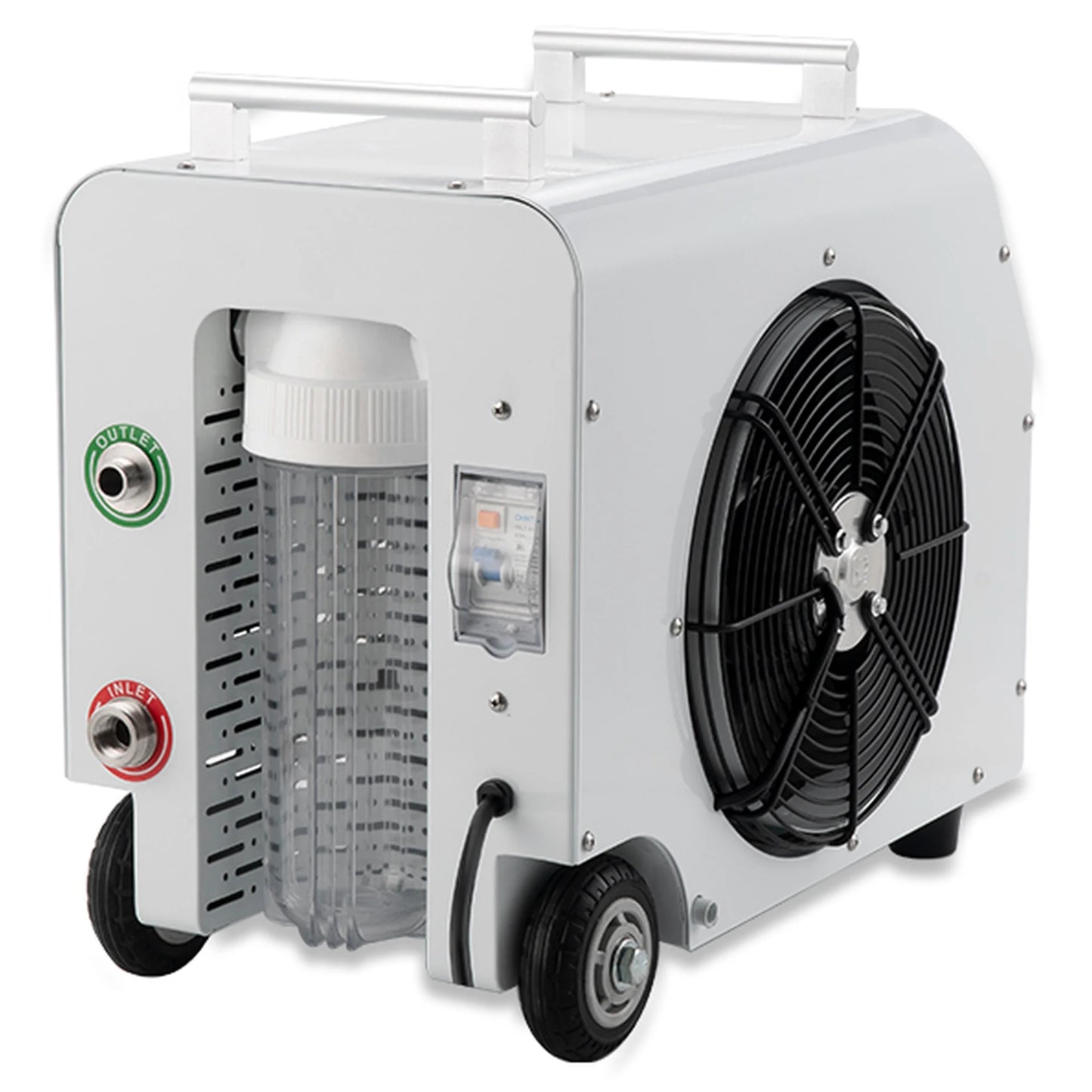 Left rear view of the Dynamic Cold Therapy 0.8 HP Chiller & Heater with WIFI APP (Premier Edition) (DCT-SV-08DO3) – cold therapy chiller