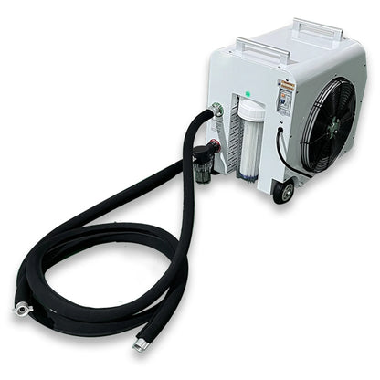 DCT Premier Edition Chiller & Heater with WiFi App — rear view with hose connections