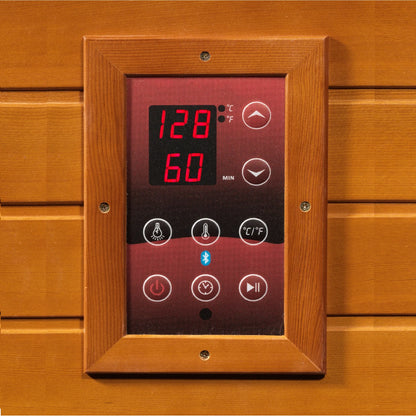 Digital control panel of the Dynamic Cardoba 2-Person Full Spectrum Near Zero EMF FAR Infrared Sauna (DYN-6203-02 FS) – full spectrum infrared sauna
