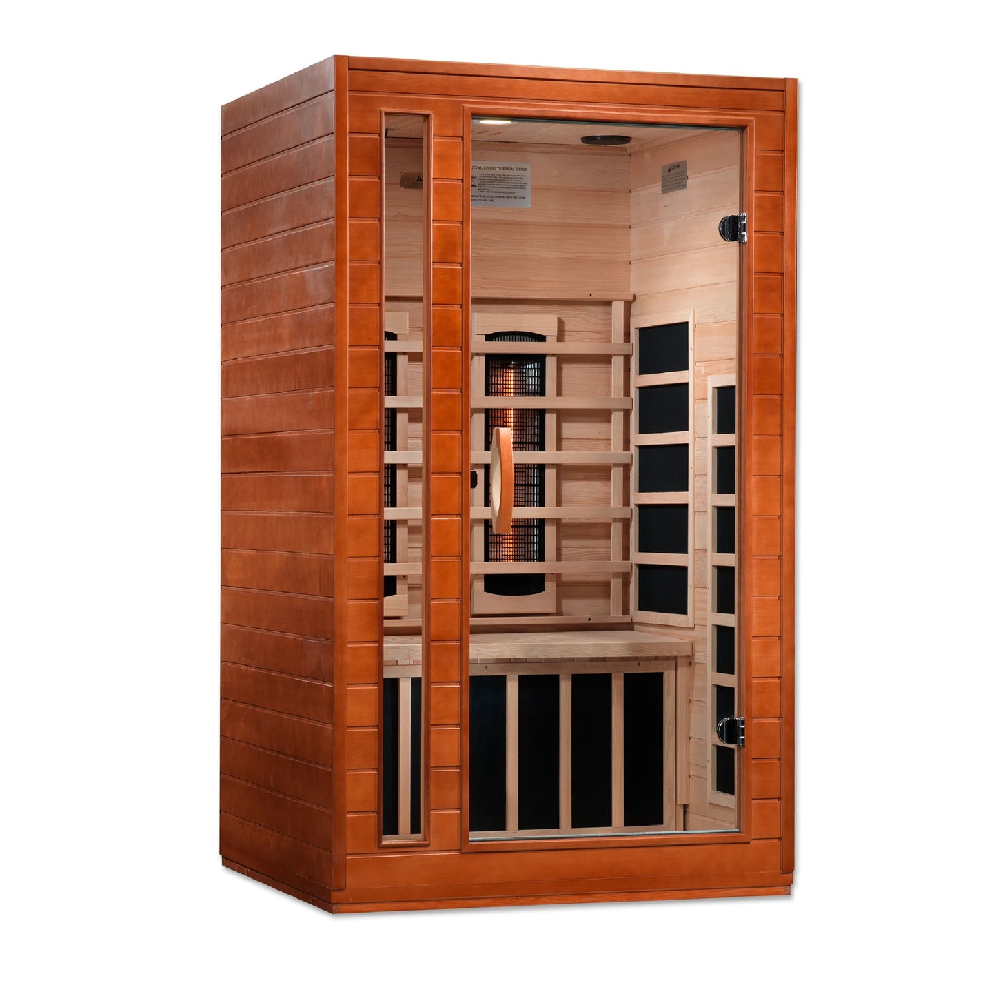 Front view 3 of the Dynamic Cardoba 2-Person Full Spectrum Near Zero EMF FAR Infrared Sauna (DYN-6203-02 FS) – full spectrum infrared sauna