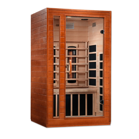 Front view 3 of the Dynamic Cardoba 2-Person Full Spectrum Near Zero EMF FAR Infrared Sauna (DYN-6203-02 FS) – full spectrum infrared sauna