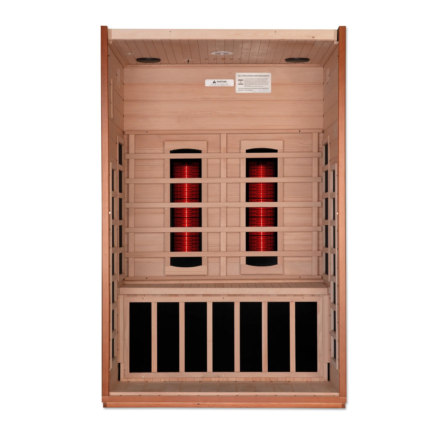 Front view 4 of the Dynamic Cardoba 2-Person Full Spectrum Near Zero EMF FAR Infrared Sauna (DYN-6203-02 FS) – full spectrum infrared sauna