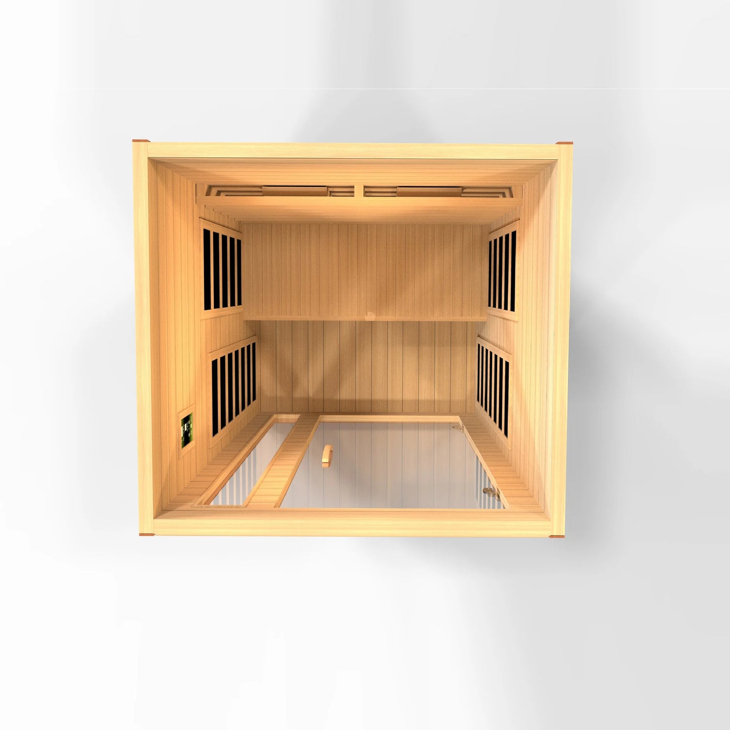 Front view 5 of the Dynamic Cardoba 2-Person Full Spectrum Near Zero EMF FAR Infrared Sauna (DYN-6203-02 FS) – full spectrum infrared sauna