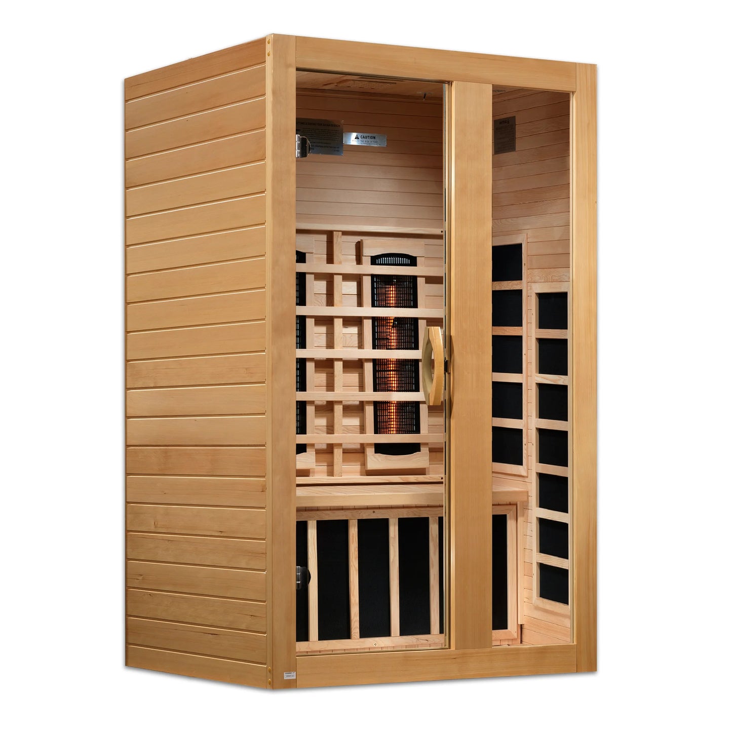 Front view 3 of the Dynamic Serena 2-Person Full Spectrum Near Zero EMF FAR Infrared Sauna (DYN-6229-03 FS) – full spectrum infrared sauna