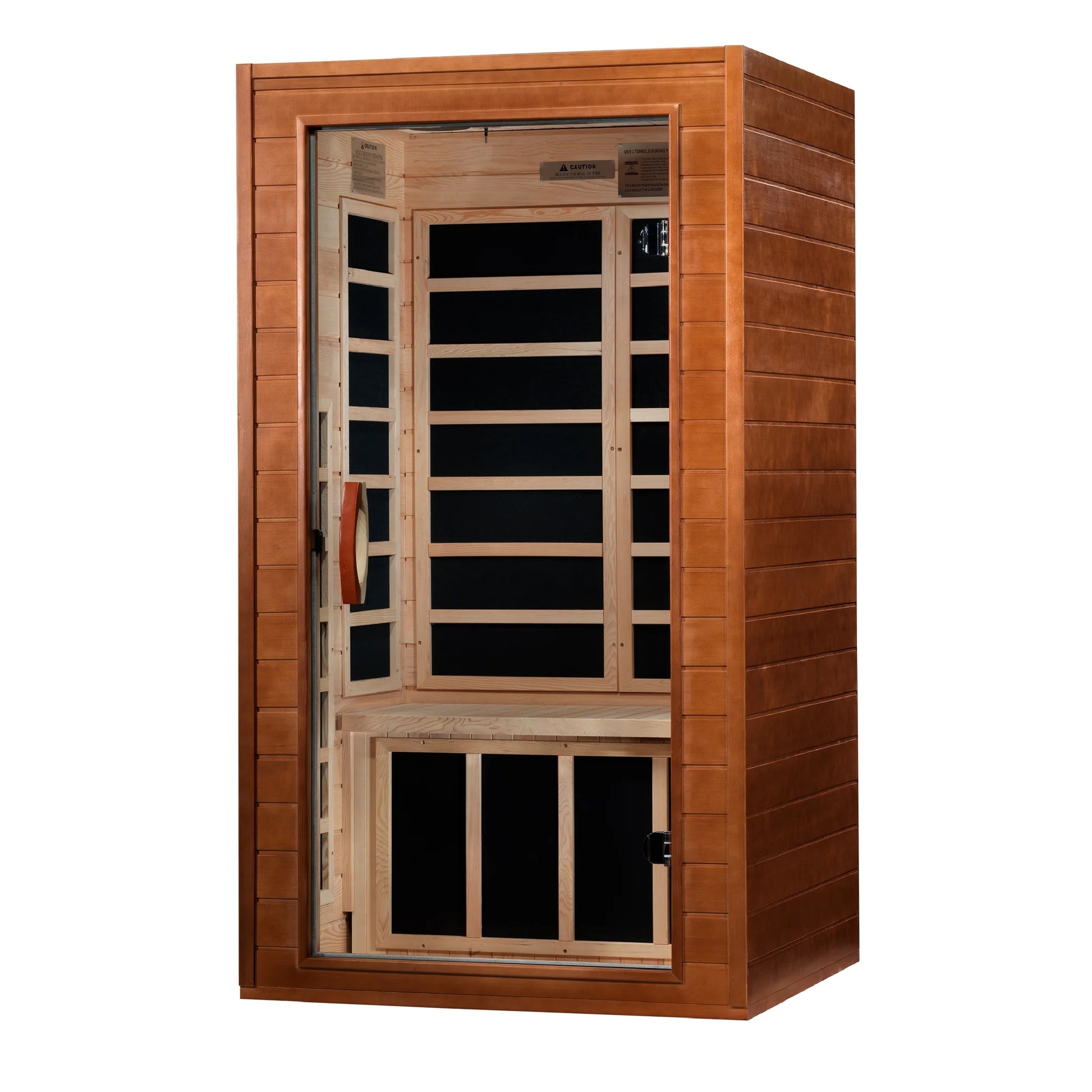 Front view 3 of the Dynamic Avila 1-2-Person Low EMF FAR Infrared Sauna (DYN-6103-01) – low EMF infrared sauna