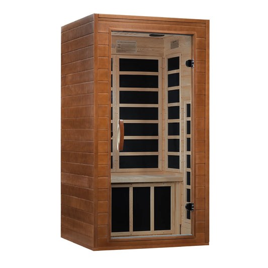 Front view 4 of the Dynamic Avila 1-2-Person Low EMF FAR Infrared Sauna (DYN-6103-01) – low EMF infrared sauna