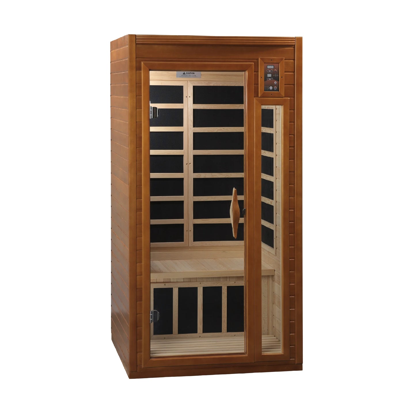 Front view 2 of the Dynamic Barcelona 1-2-Person Low EMF FAR Infrared Sauna (DYN-6106-01) – low EMF infrared sauna