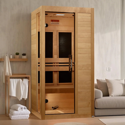 Dynamic Veneto 1-2-Person Low EMF FAR Infrared Sauna | Canadian Hemlock
