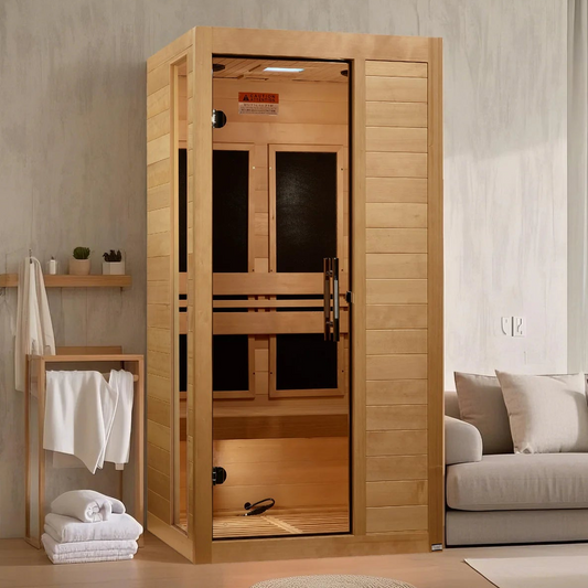 Dynamic Veneto 1-2-Person Low EMF FAR Infrared Sauna | Canadian Hemlock