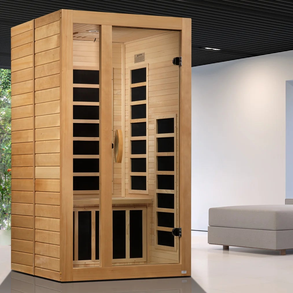 Dynamic Gracia 1-2-Person Low EMF FAR Infrared Sauna | Canadian Hemlock