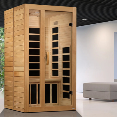 Dynamic Gracia 1-2-Person Low EMF FAR Infrared Sauna | Canadian Hemlock
