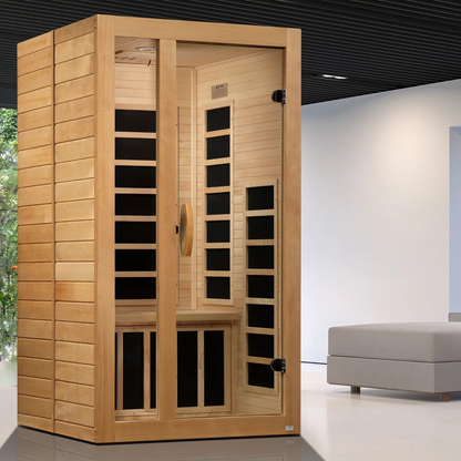 Dynamic Gracia 1-2-Person Low EMF FAR Infrared Sauna | Canadian Hemlock