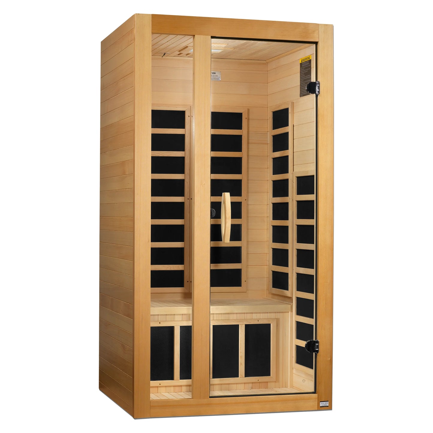 Exterior view of the Dynamic Gracia 1-2-Person Low EMF FAR Infrared Sauna (DYN-6119-01) – low EMF infrared sauna