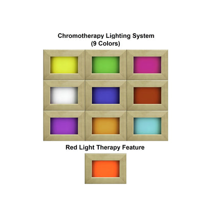 Chromotherapy color light therapy of the Dynamic Versailles 2-Person Low EMF FAR Infrared Sauna (DYN-6202-03) – low EMF infrared sauna