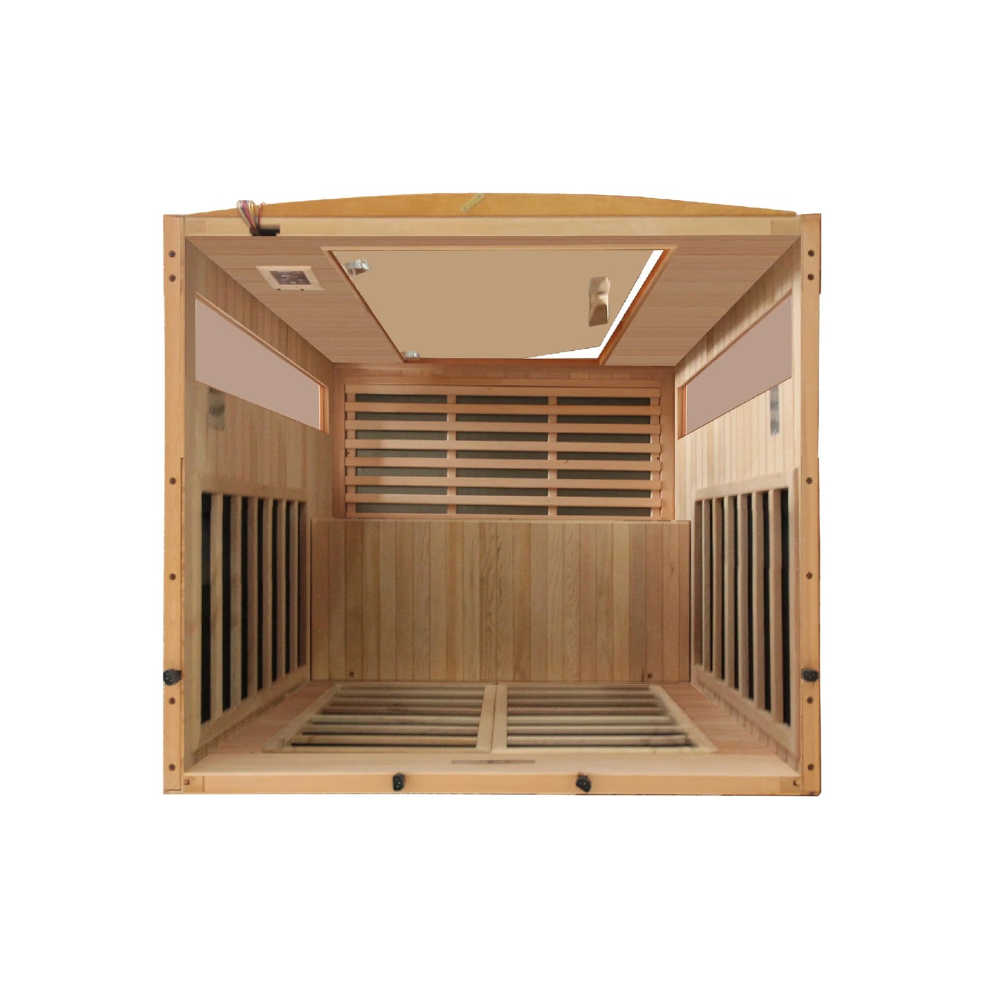 Front view 2 of the Dynamic Versailles 2-Person Low EMF FAR Infrared Sauna (DYN-6202-03) – low EMF infrared sauna