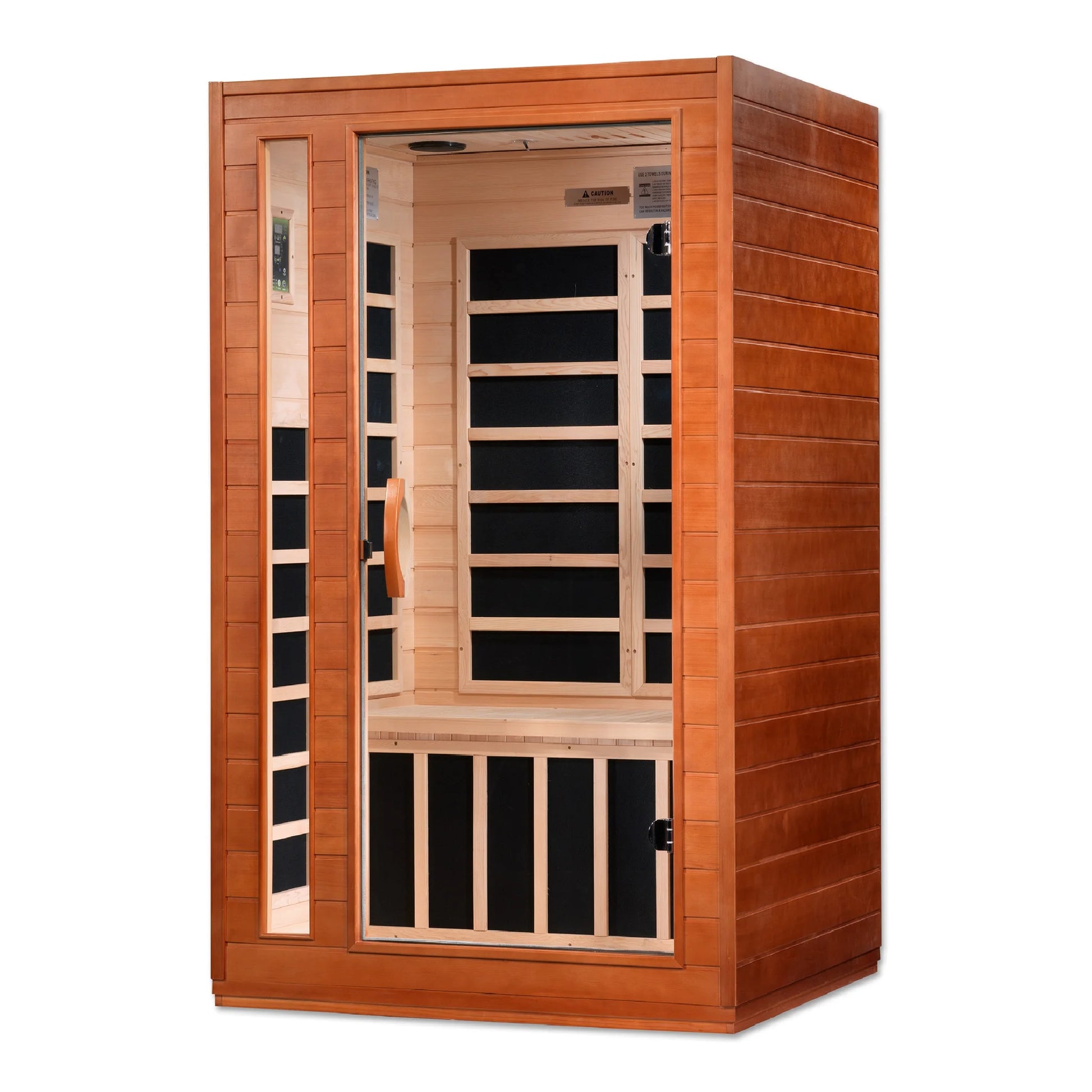 Front view 4 of the Dynamic Cordoba 2-Person Low EMF FAR Infrared Sauna (DYN-6203-01) – low EMF infrared sauna