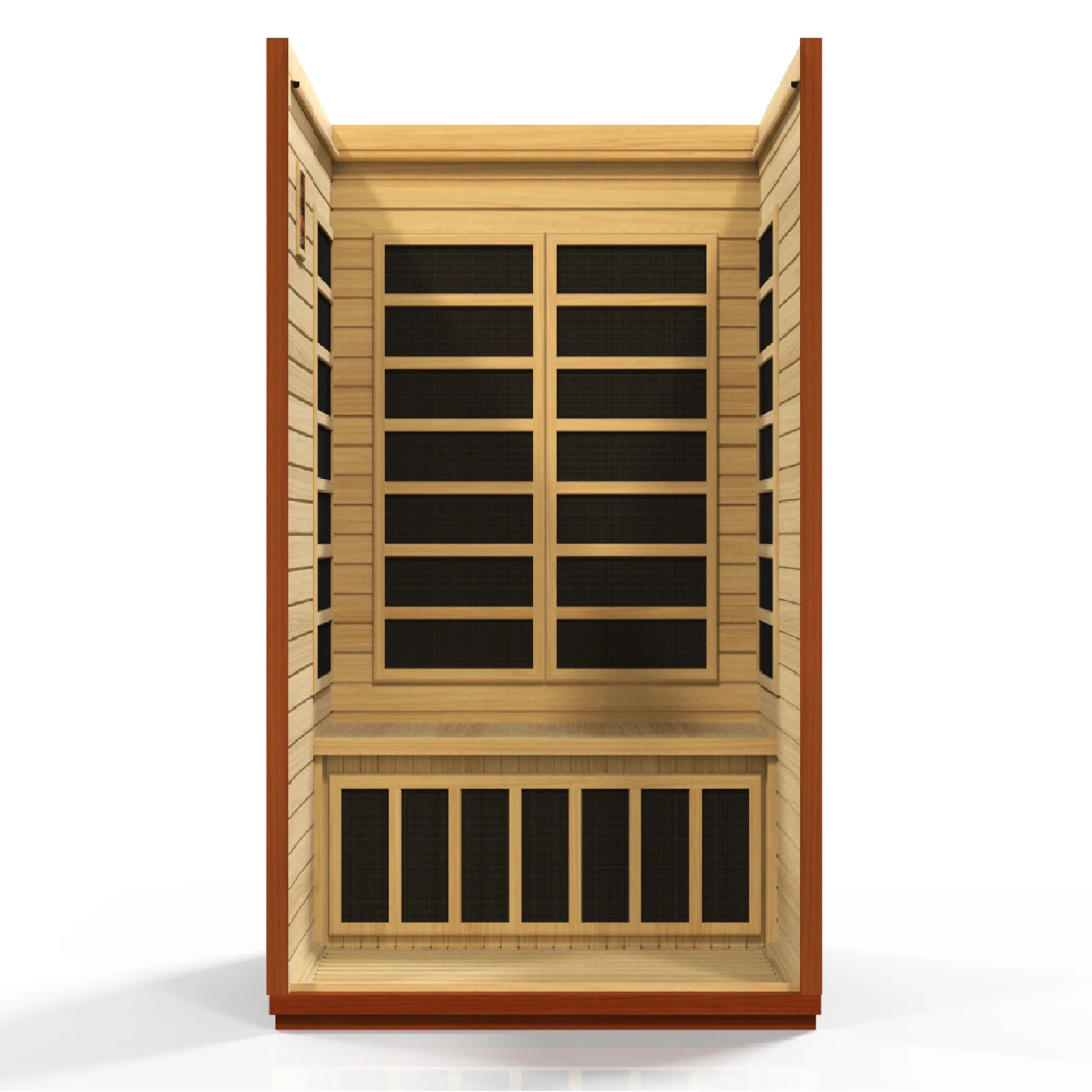 Front view 6 of the Dynamic San Marino 2-Person Low EMF FAR Infrared Sauna (DYN-6206-01) – low EMF infrared sauna