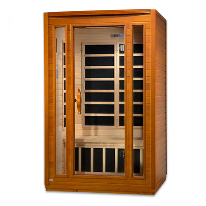 Front view of the Dynamic San Marino 2-Person Low EMF FAR Infrared Sauna (DYN-6206-01) – low EMF infrared sauna