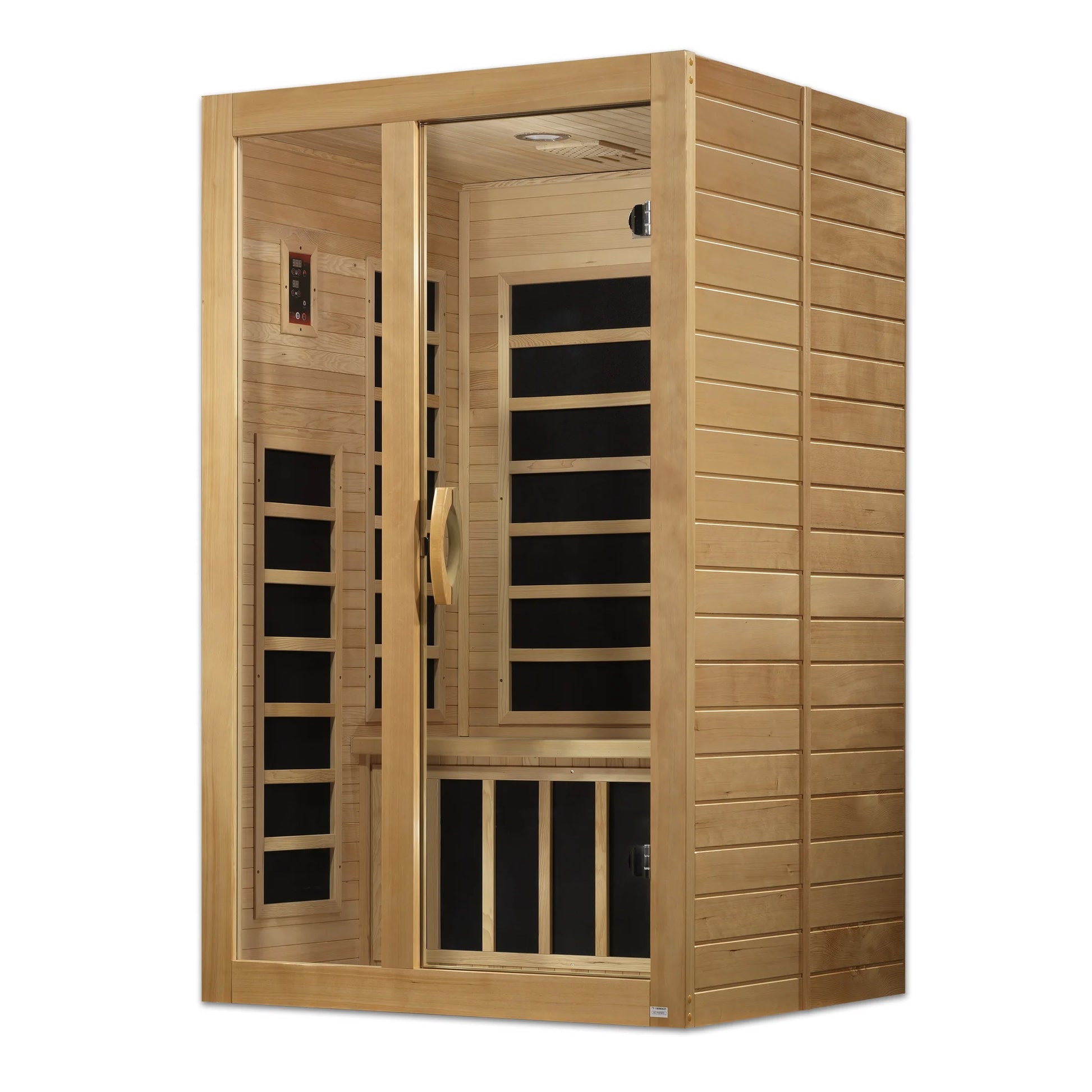 Front view 3 of the Dynamic Santiago 2-Person Low EMF FAR Infrared Sauna (DYN-6209-01) – low EMF infrared sauna