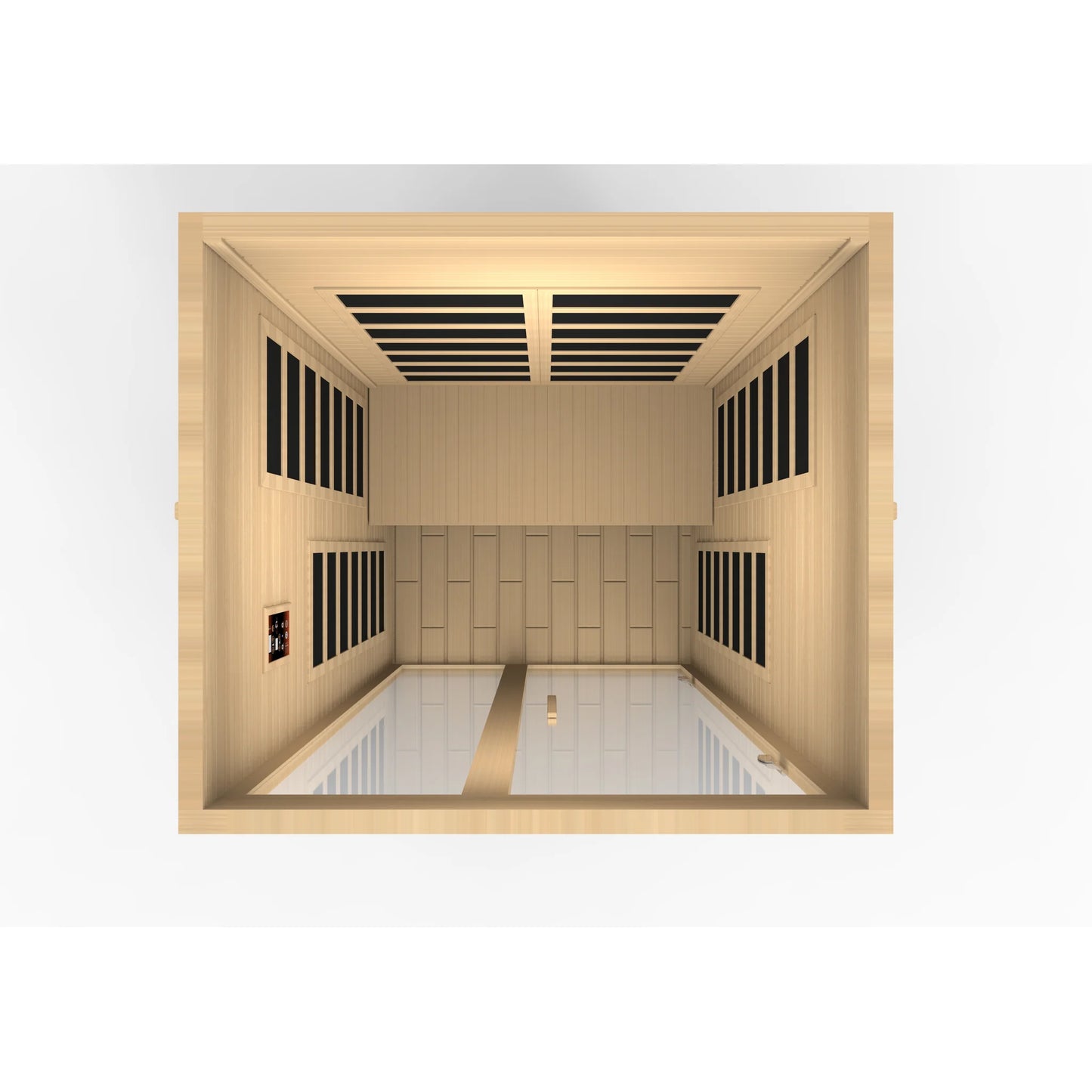 Front view 6 of the Dynamic Santiago 2-Person Low EMF FAR Infrared Sauna (DYN-6209-01) – low EMF infrared sauna