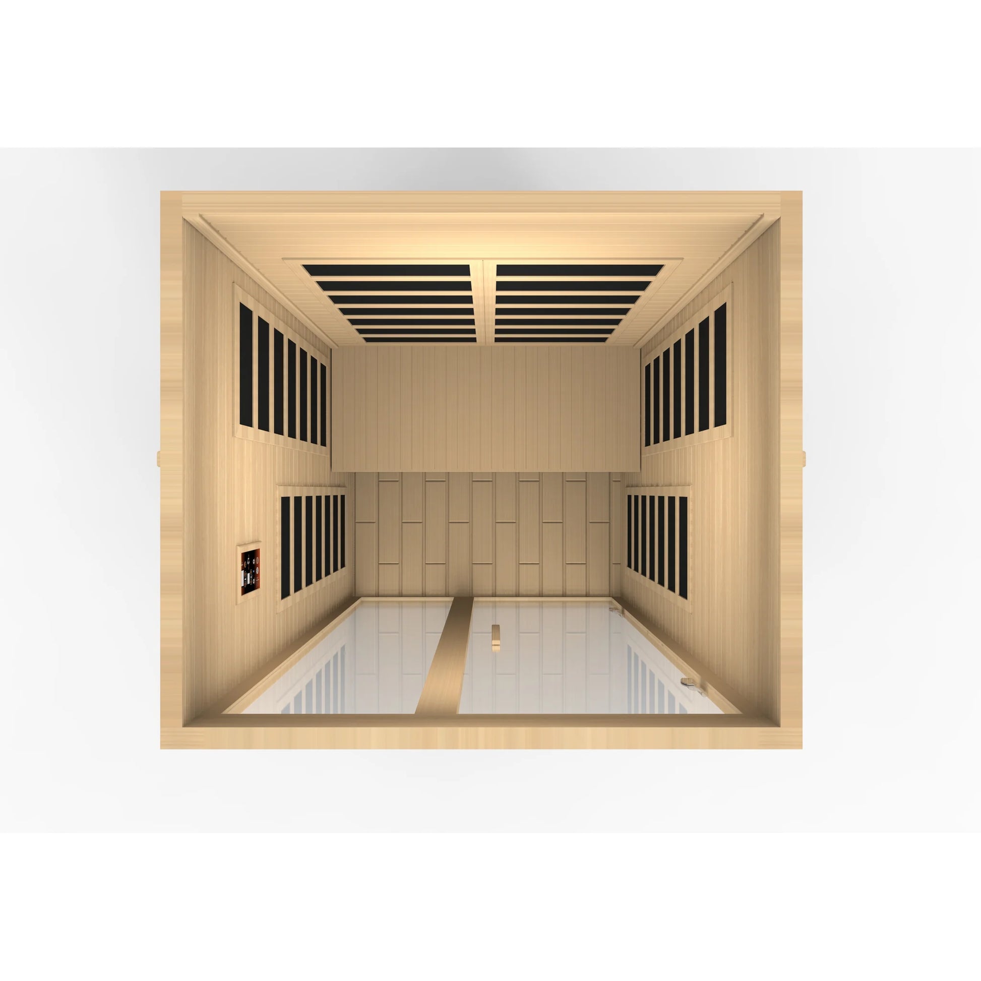 Front view 6 of the Dynamic Santiago 2-Person Low EMF FAR Infrared Sauna (DYN-6209-01) – low EMF infrared sauna
