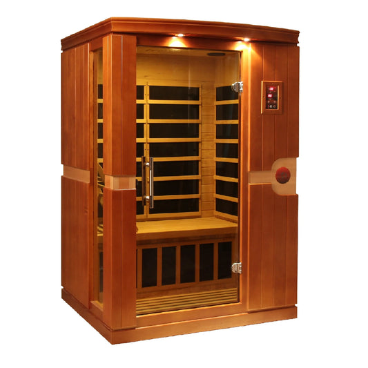 Front view 3 of the Dynamic Venice 2-Person Low EMF FAR Infrared Sauna (DYN-6210-01) – low EMF infrared sauna