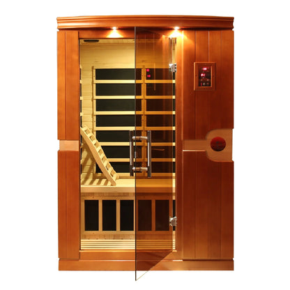 Front view of the Dynamic Venice 2-Person Low EMF FAR Infrared Sauna (DYN-6210-01) – low EMF infrared sauna