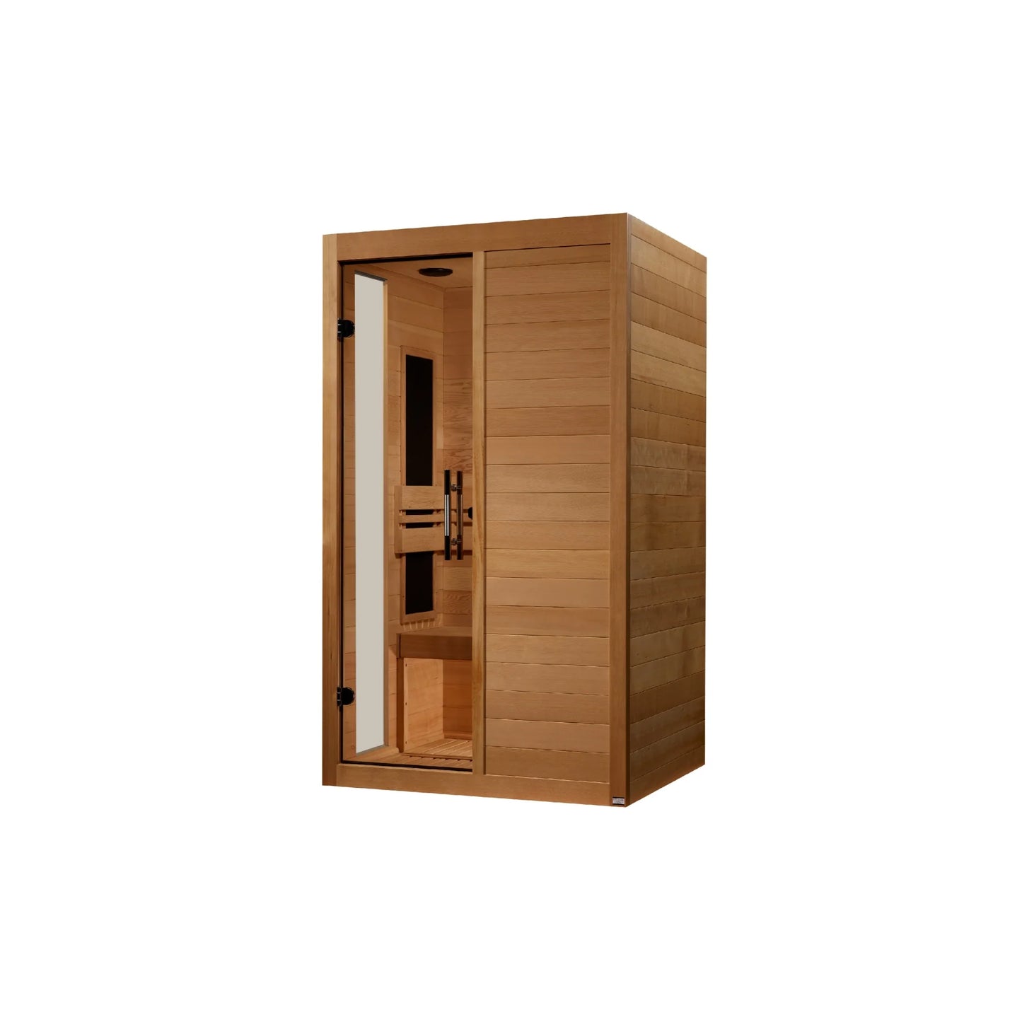 Front view 2 of the Dynamic Lucca 2-Person Low EMF FAR Infrared Sauna (DYN-6215-05) – low EMF infrared sauna