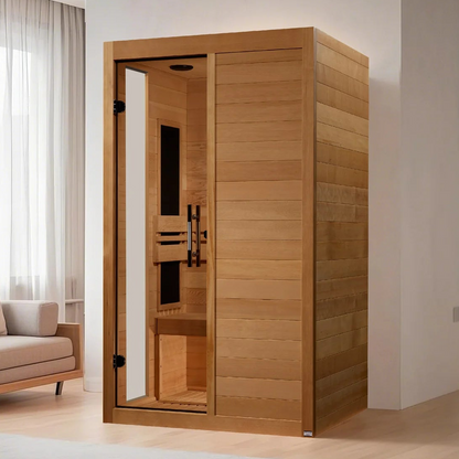 Dynamic Lucca 2-Person Low EMF FAR Infrared Sauna | Canadian Hemlock