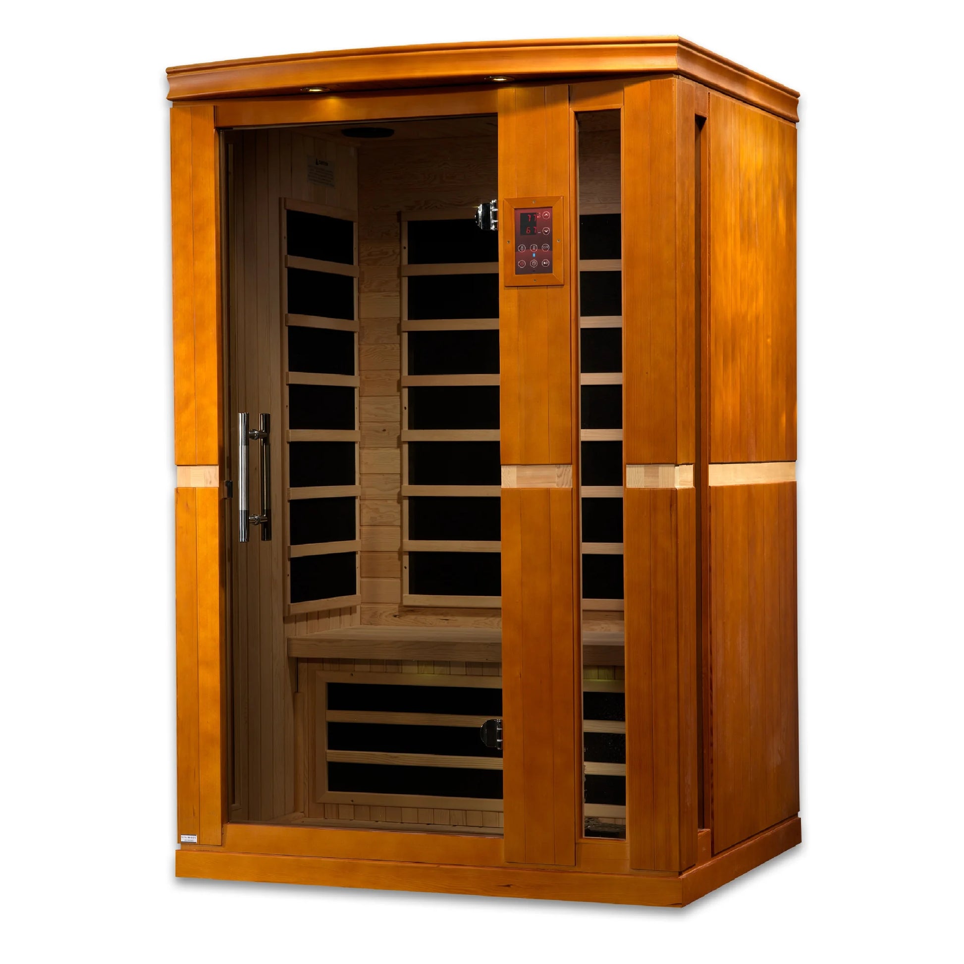 Front view 4 of the Dynamic Vittoria 2-Person Low EMF FAR Infrared Sauna (DYN-6220-01) – low EMF infrared sauna