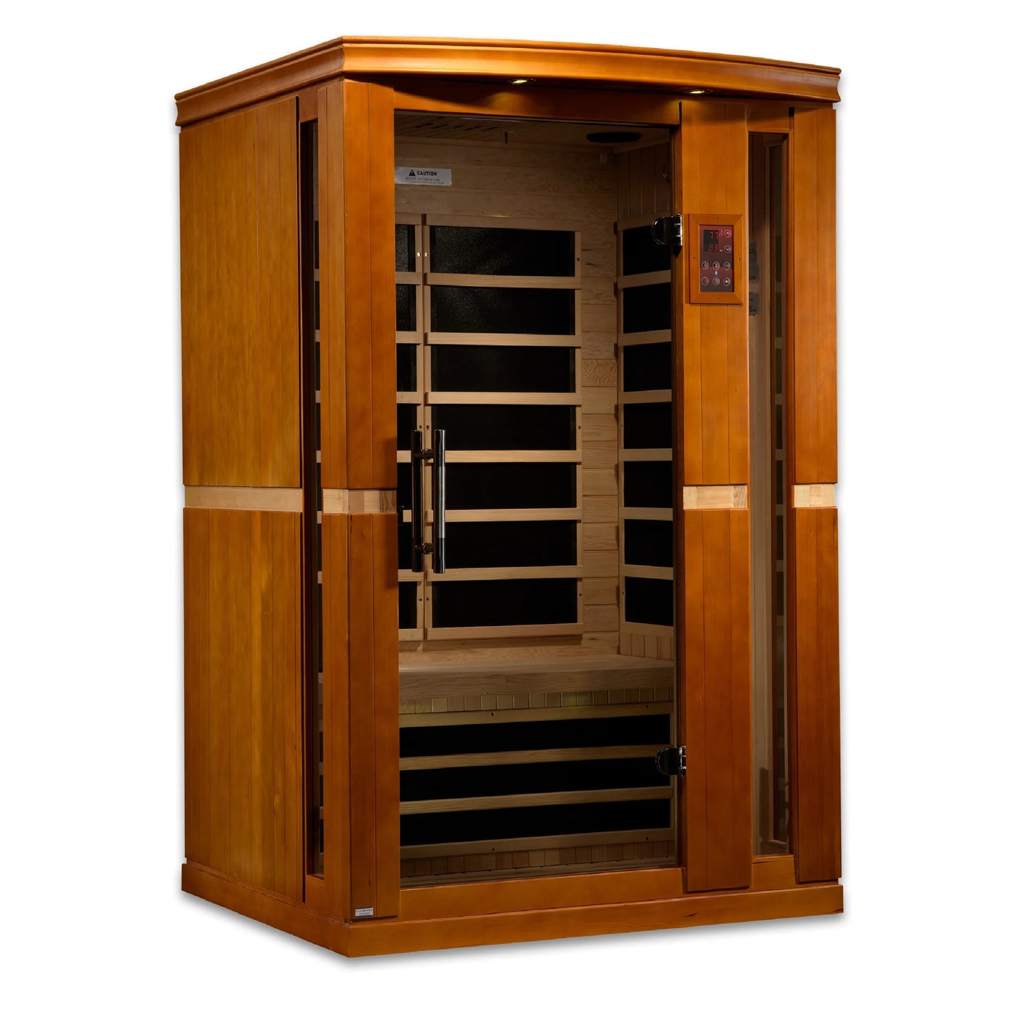 Front view 5 of the Dynamic Vittoria 2-Person Low EMF FAR Infrared Sauna (DYN-6220-01) – low EMF infrared sauna