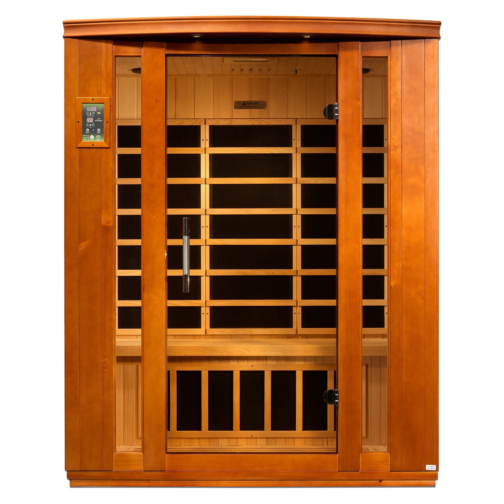 Angle view 2 of the Dynamic Bellagio 3-Person Low EMF FAR Infrared Sauna (DYN-6306-02) – low EMF infrared sauna
